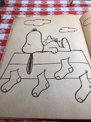 Merry Christmas Snoopy Coloring Book 1979 Used And Some Coloring 11 Inches X 8