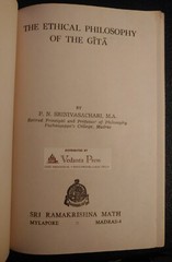 The Ethical Philosophy of the Gita P.N. Srinivasachari Sri Ramakrishna Math 1966
