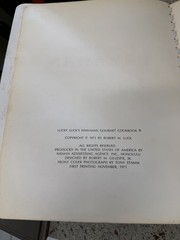 First Printing of Lucky Luck’s Hawaiian Gourmet Cookbook. 332 Pages. Used. Good.