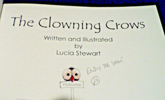 SIGNED LUCIA STEWART The Clowning Crows (2017, PB) 22 Pages: 7″ x 9″: Children