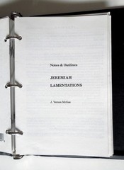 J. Vernon McGee’s Notes on the Holy Bible (partially complete, w/binder)