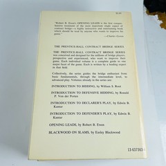 Lot 5 Vintage Contract Bridge Books Prentice-Hall Series Bidding Defense 1970s