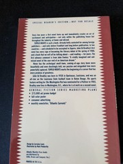 Uncorrected Proof – Tupelo Nights by John E. Bradley 1988 PB ARC