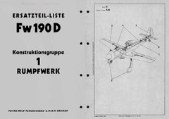 WWII German Parts Manual 1000+ pages ! ILLUSTRATED For Focke Wulf FW190 D-9