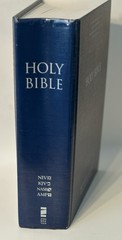 Zondervan NIV KJV NASB AMP Side By Side Bible Blue 9.5″ Tall x 6.5″ W Holy Bible