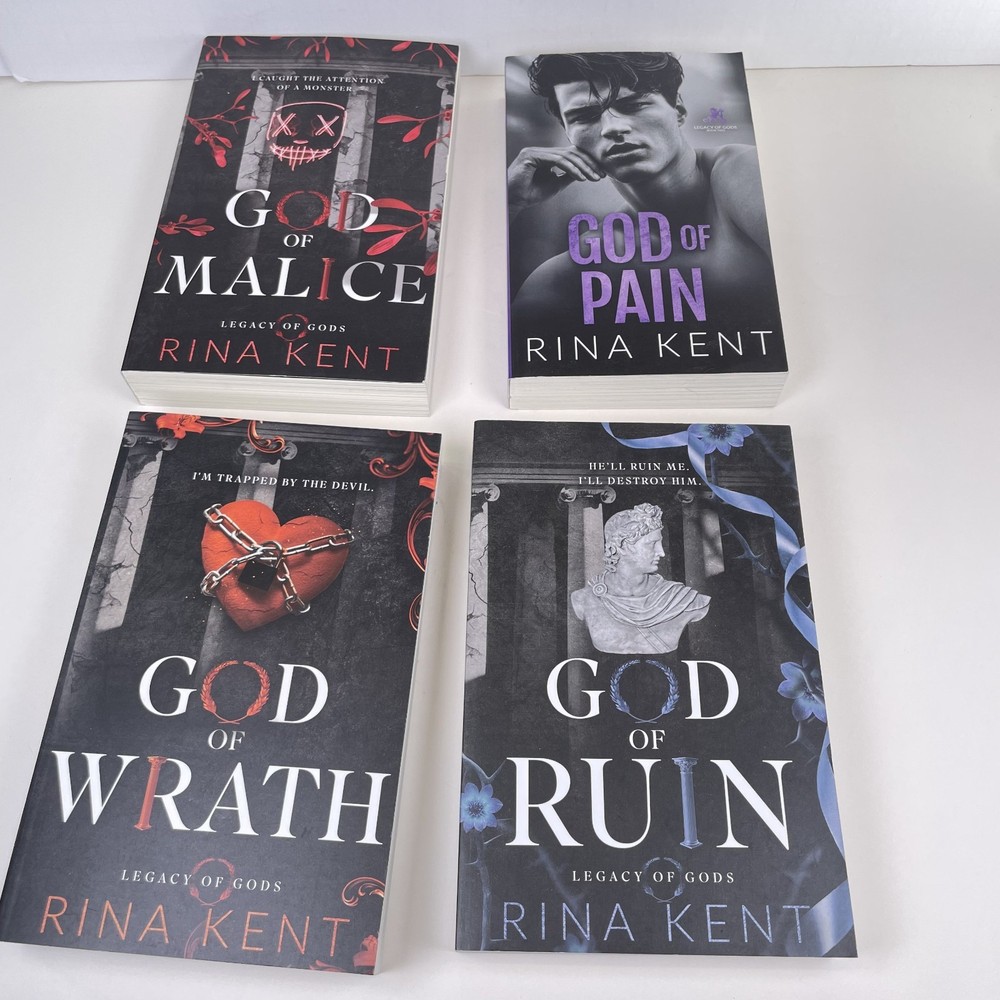 Legacy of Gods Series by Rina Kent Set Lot of 4 Dark Romance PB Books Collection