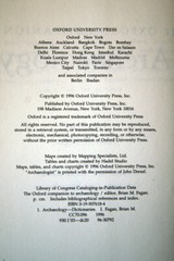The Oxford Companion to ARCHAEOLOGY by Brian M. Fagan 1996 HC/DJ