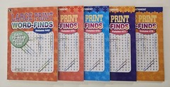 5 New Large Print Word-Finds Puzzle Books Kappa Games Vol #443-478 ~ Search,Hunt