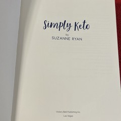 Keto 2 Cookbook Simply Keto 152 pages and Heathy Keto 336 Pages Mint