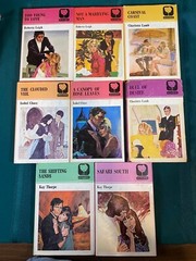 8-British Romance Hardcover Books Mills & Boon Retro Covers 4 Different Authors
