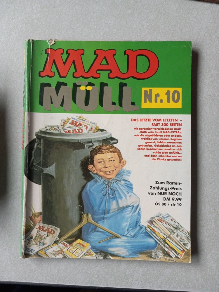 GERMAN MAD Magazine Paperback Book: #10 Deutsches Taschenbuch Vintage Rare!