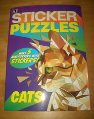 New „CATS” Sticker Puzzles Book-Makes 5 Mini Posters of Cats