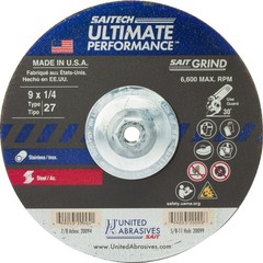 United Abrasives SAIT 20099 9×5/8-11 Ultimate Performance Grinding Wheel 10 pack