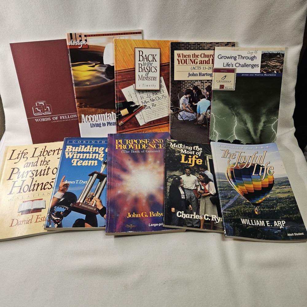 Vtg Christian Workbooks Theology Bible Study Spiritual Growth PB Lot of 10
