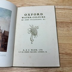 Oxford Water-Colours John Fulleylove 1916 First Edition Art Guide A&C Black