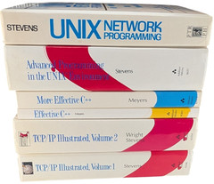 UNIX TCP/IP C++ Programming Books Lot 6 Stevens Meyers Addison Wesley