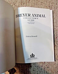 BREYER ANIMAL COLLECTOR’S GUIDE Horse Animals Collector Collection 1998