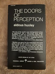 Aldous Huxley Doors of Perception 1970 Perennial Psychedelic Pat Steir Cover