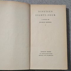Penguin Books Nineteen Eighty-Four George Orwell Paperback Unabridged 1954