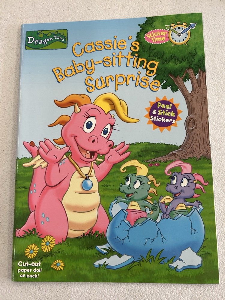 VTG Dragon Tales Cassie’s Baby/sitting Coloring Sticker Cut Out Doll Y2K CLEAN