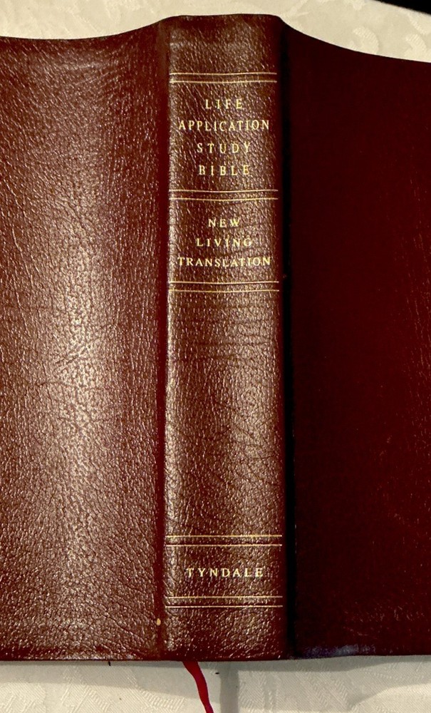 NLT Life Application Study Bible Bonded Leather Burgundy Red Letter Tyndale 1996