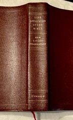 NLT Life Application Study Bible Bonded Leather Burgundy Red Letter Tyndale 1996