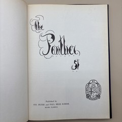 The Panther 51′ Sts. Peter and Paul High School Yearbook Senior Memories History
