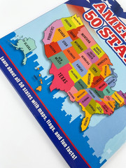 America’s 50 States Trivia Book – Illustrated Geography & Fun Facts, 24 Pages