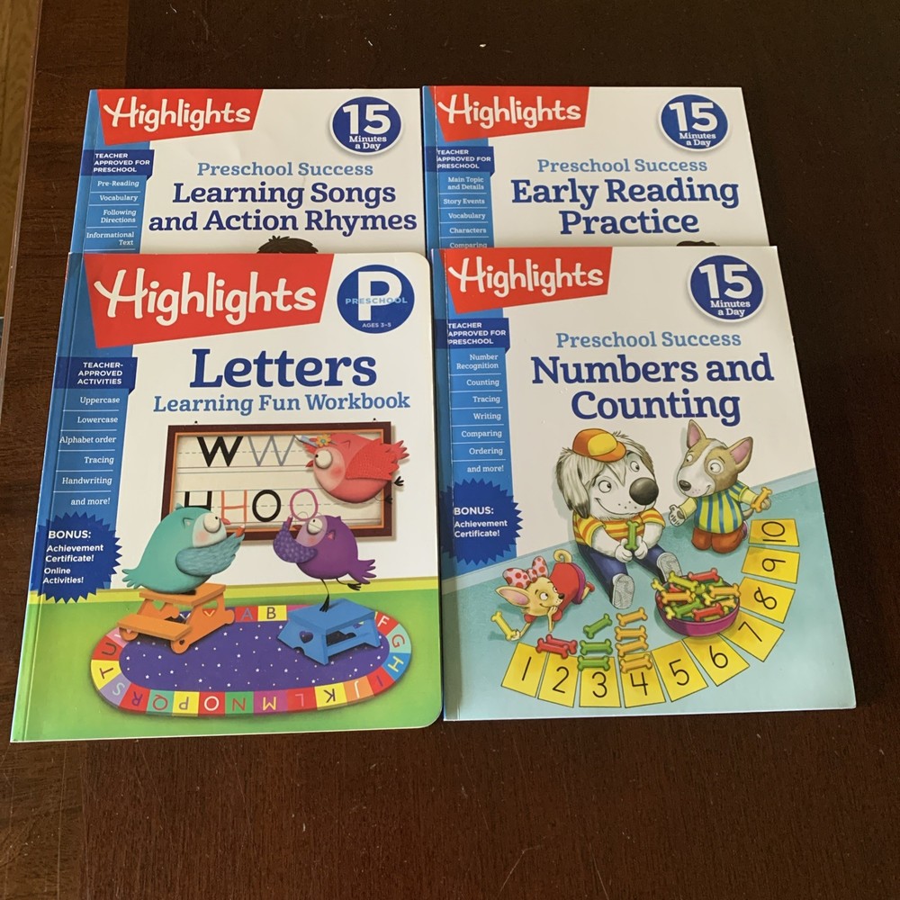 Highlights preschool success, songs, reading, letters numbers &Learning Workbook