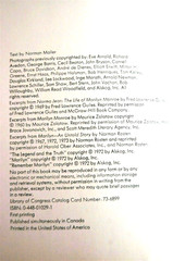 MARILYN: A BIOGRAPHY by Norman Mailer Hardcover 1973 First Printing