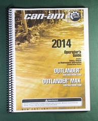 2014 Can-Am Outlander 650 Owner’s Manual: 180 Pages & Protective Covers