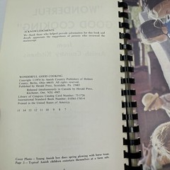 Wonderful Good Cooking from Amish Country Kitchens 1974 Herald Press SpiralBound
