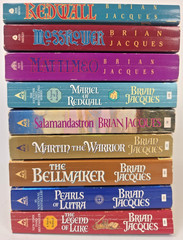 Lot of 9 Redwall Series Paperback Books 1-7, 9 & 12 ~ by: Brian Jacques ~ YA