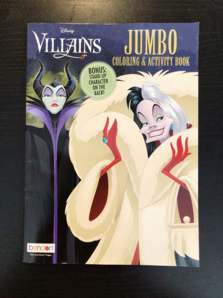 Disney Villains Jumbo Coloring Activity Book New 80 pages by Bendon