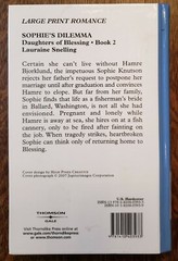 „SOPHIE’S DILEMMA” Lauraine Snelling, 2008 1s Edition Hardcover Collectible
