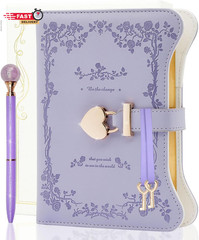 Hi! SCI Diary with Lock and Keys for Girls & Women, 360 Pages Journal with Lock