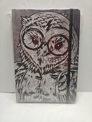 Journal 240 Page Blank Writing Pages Gray Owl With Eyeglasses 5.5″ Wide 8.5″ Tal