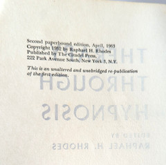 Therapy Through Hypnosis 1963 PB Case Histories Hypnotism has Cured Anxiety