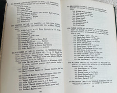 LAYNE LAIN LANE GENEALOGY by Floyd Benjamin Layne 1962 first edition 336 pages