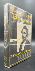 Lincoln’s Herndon. David Donald. First Edtion. Knopf, 1948.