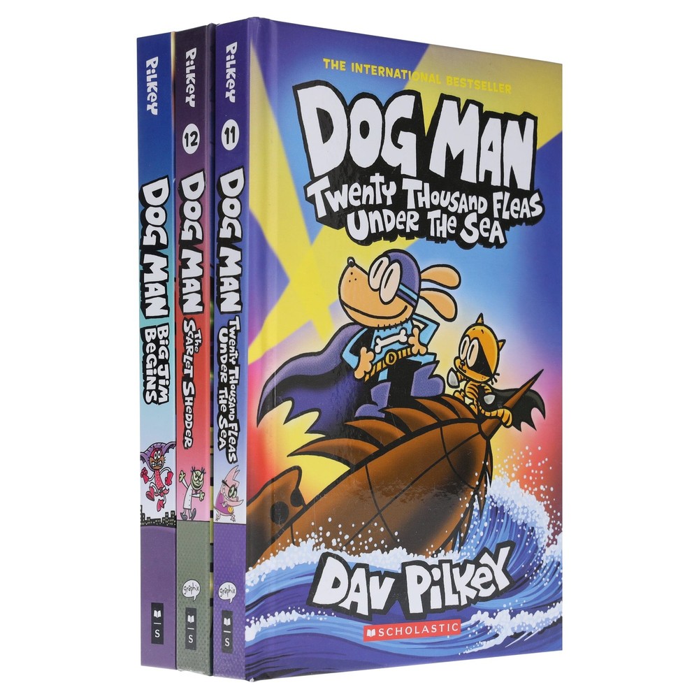 Dog Man Series by Dav Pilkey (Book 11-13) 3 Books Set – Ages 7+ – Hardback