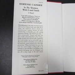 In The Slammer With Carol Smith Calisher 1997 First Edition Marion Boyars Novel