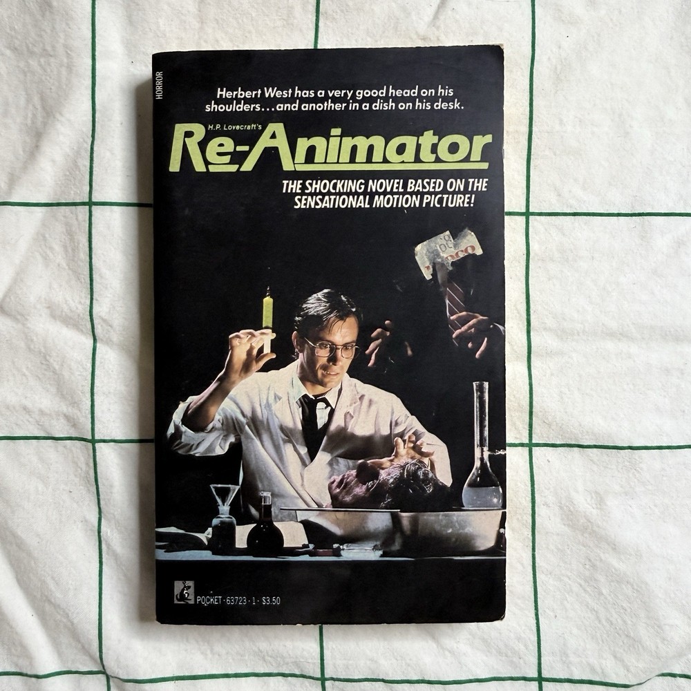 H.P. Lovecraft’s Re-Animator by Jeff Rovin 1987 Pocket Horror – First Edition