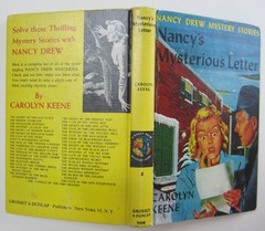 Nancy Drew Nancy’s Mysterious Letter Book Hardcover #8 1961 Printing Blue Multi