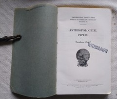 1963 Smithsonian Institution Anthropological Papers 63-67 American Ethnology