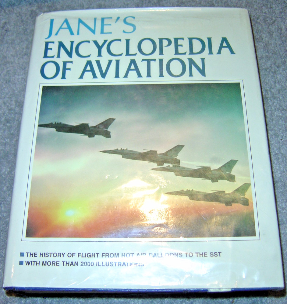 1980 Aviation Coffee Table Book JANE’S ENCYCLOPEDIA OF AVIATION 960 Pages