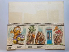 1982 Garfield Mix or Match Storybook, Long Spiral Bound Flip Book 200,000 Combos