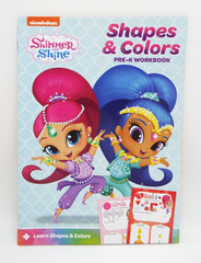 2 Shimmer and Shine books: Shapes & Colors / Hand Lettering Pre-K Workbook NEW*