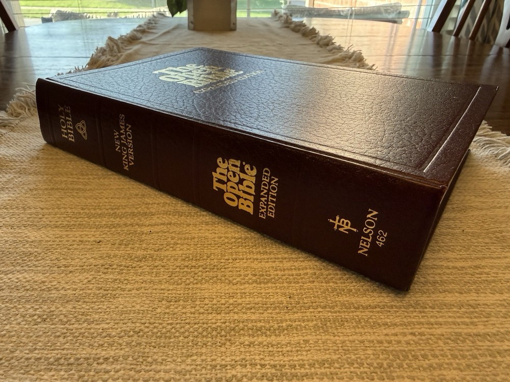 NKJV The Open Bible 1987 Expanded Edition Hardcover Large Print