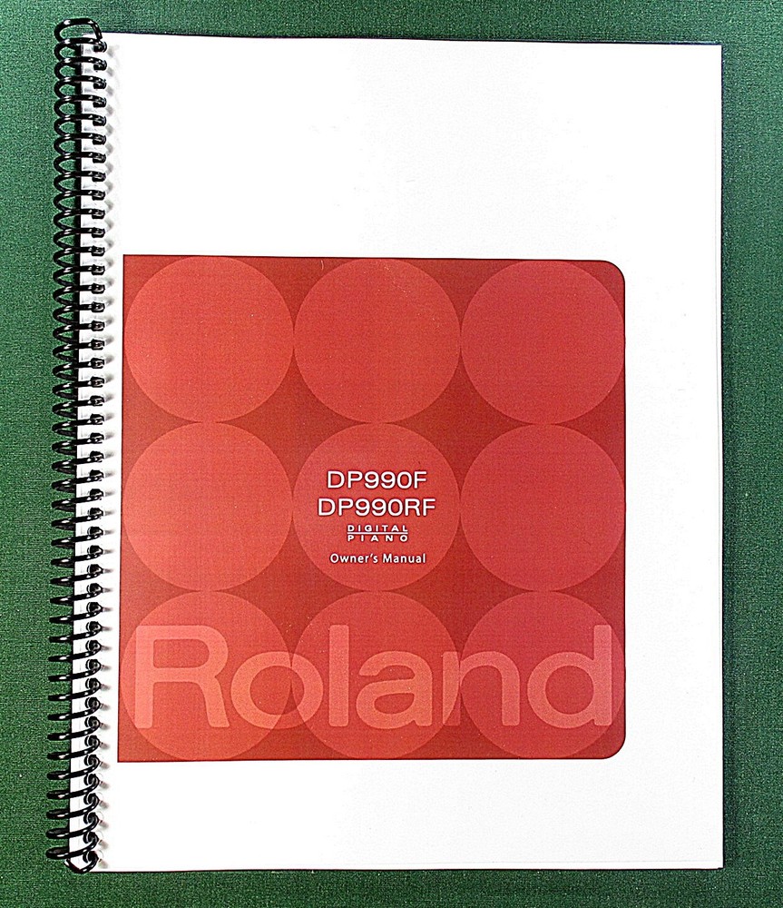 Roland DP990F DP990RF Owner’s Instruction Manual: 88 Pages & Protective Covers!